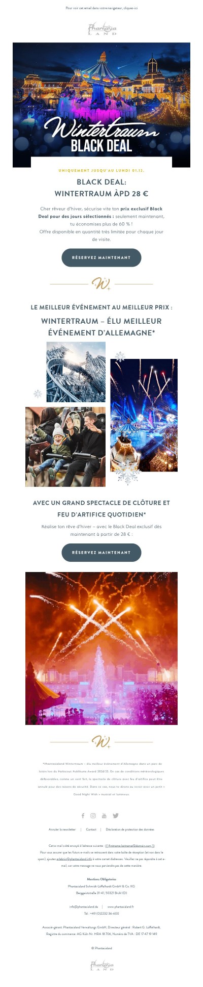 Black Deal Wintertraum : Obtiens tes billets à partir de 28 € !