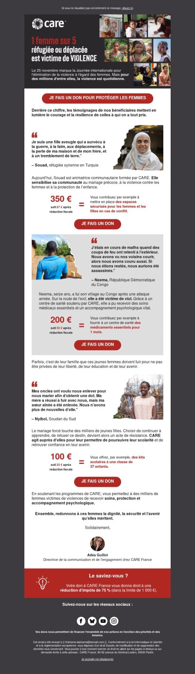 Neema, Nyibol, Souad... la guerre ne les épargne pas.