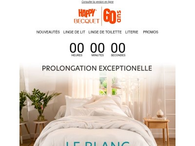 Le blanc, tout simplement : 60€ offerts
