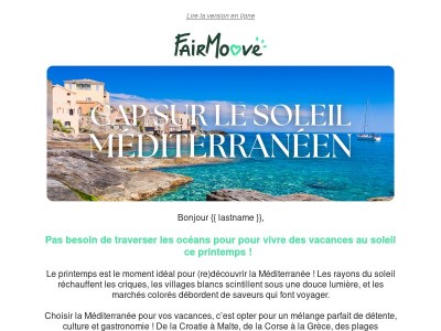 Vacances de rêve en Méditerranée ☀️