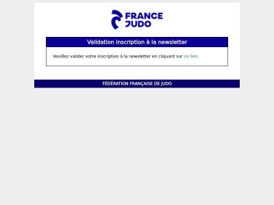 Validation inscription à la newsletter