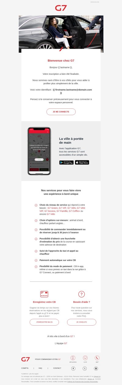 Confirmation de la création de votre compte