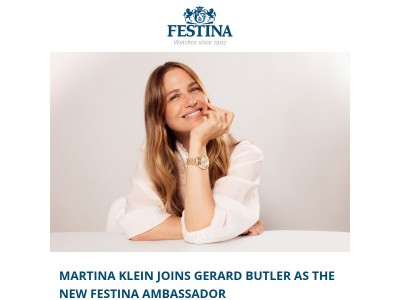 Martina Klein joins Festina as the new international ambassador