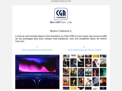 4 mois = 4 bonnes raisons d'aller au ciné !