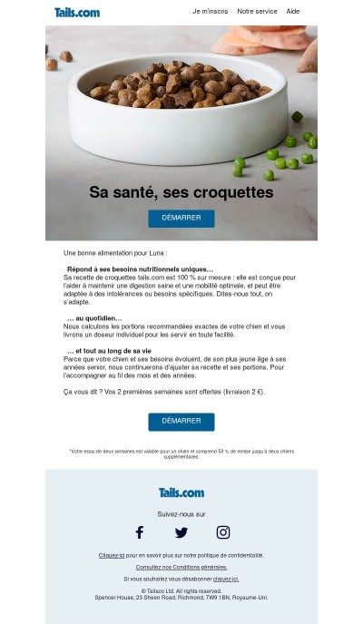 La bonne alimentation pour Luna, c’est...