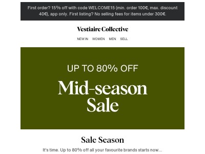 Mid-season Sale Starts Now