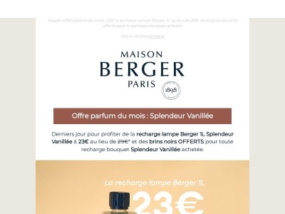 Derniers jours : Splendeur Vanillée à 23€ ! 🎉