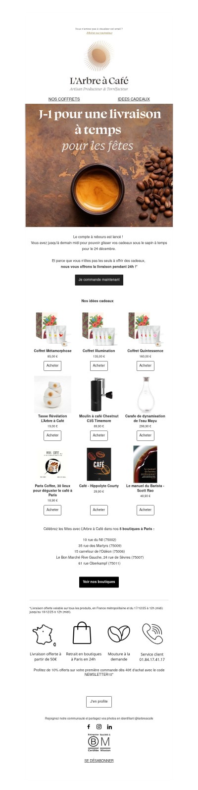 Livraison gratuite pendant 24h 🚨