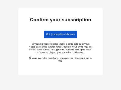Confirm Your Subscription