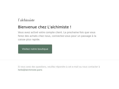 Confirmation du compte client