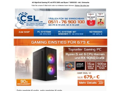 AMD Gaming Topseller: Ryzen 5 mit Radeon RX 9060 nur diese Woche für 679,- EUR