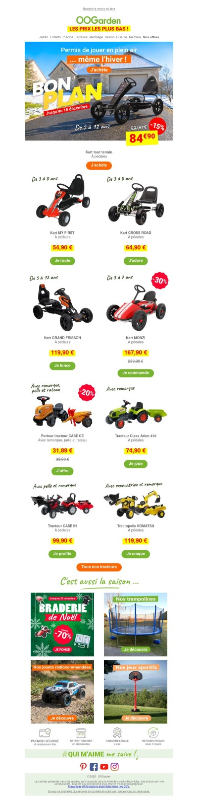 Un kart à pédales sous le 🎄? On a ce qu'il vous faut !