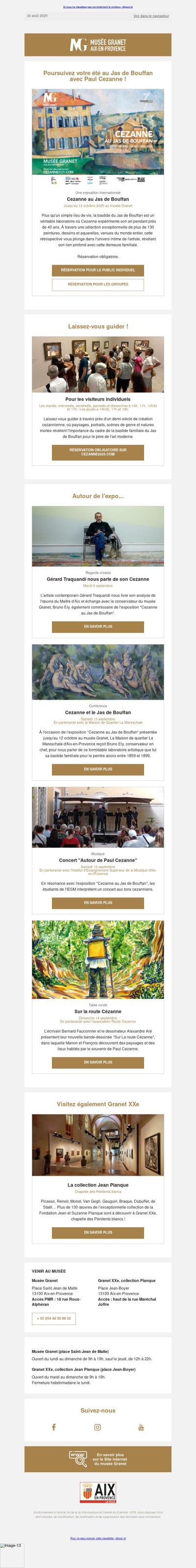 L'Exposition de l'été, c'est au musée Granet et avec Paul Cezanne !