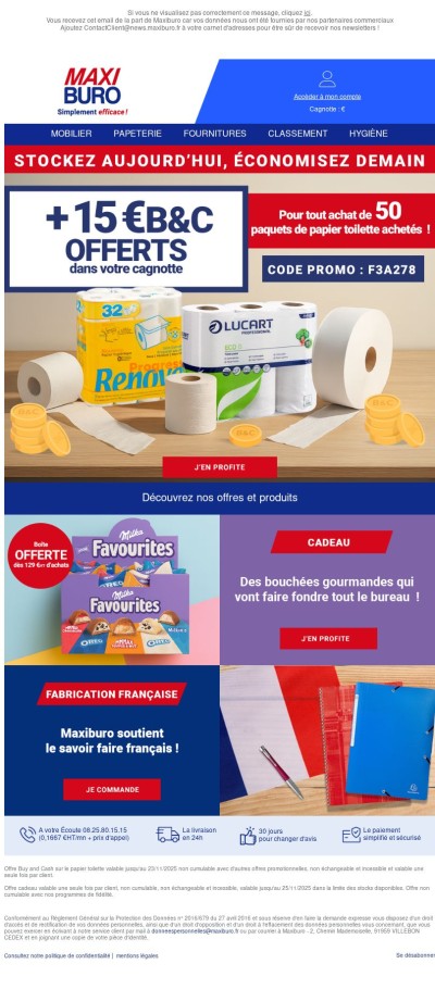 Offre cash : 15€ offerts sur vos archives – Ne ratez pas ça !