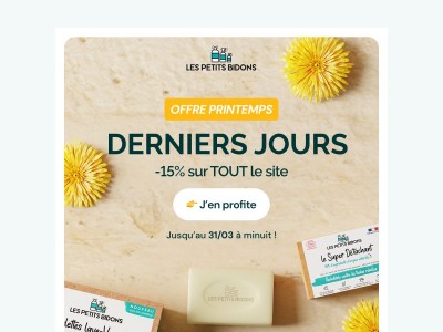 Derniers Jours ⏳ -15% sur tout le site