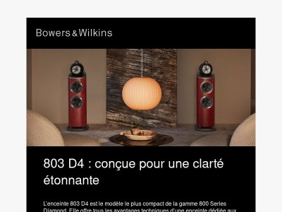 803 D4 : conçue pour une clarté étonnante