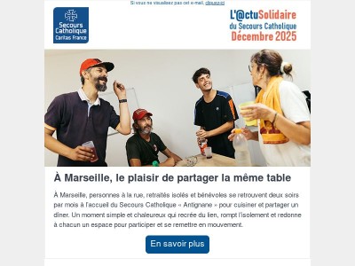 [Actusolidaire] Des repas qui rassemblent et redonnent confiance