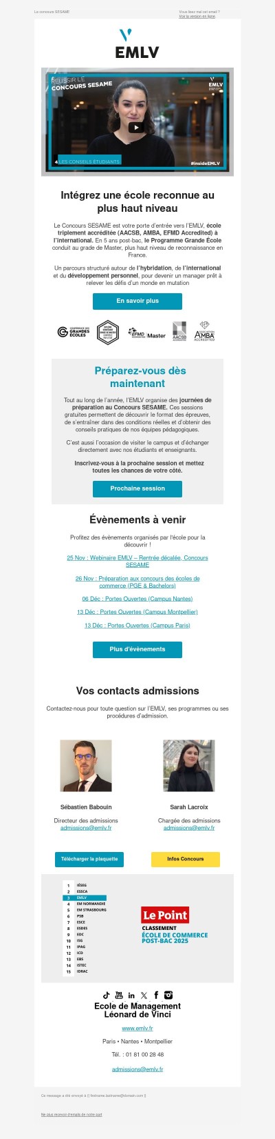 📚 {{ lastname }}, bien se préparer au Concours SESAME