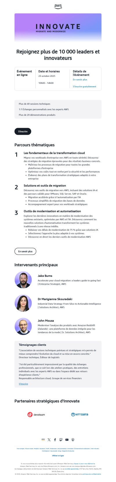 Accélérer votre migration vers le cloud grâce à des outils optimisés par l’IA | AWS EMEA Innovate