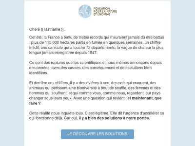 Cet été doit marquer une rupture {{ lastname }}.
