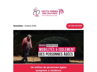Un million de personnes âgées ne sortent presque jamais de chez elles