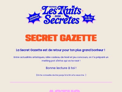 🪩 Le comeback de la Secret Gazette !