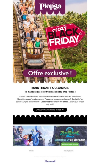 🏴MAINTENANT OU JAMAIS: Black Friday chez Plopsa