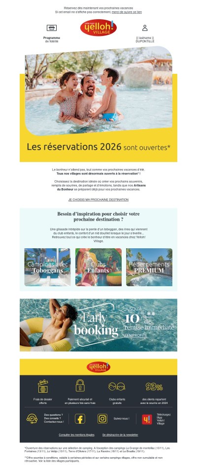 VACANCES 2026 | Tous nos villages sont ouverts !