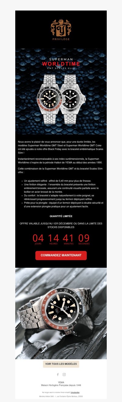 Ce modèle est disponible avec le bracelet Scales