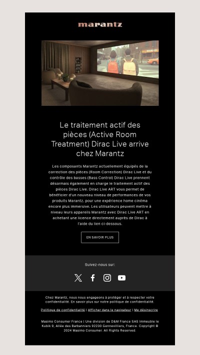 Dirac Live ART arrive chez Marantz