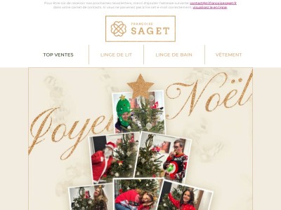 Françoise Saget vous souhaite le plus doux des Noël {{ lastname }} 🎅