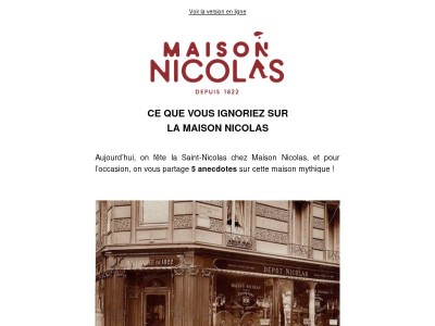 La Saint-Nicolas avec la Maison Nicolas