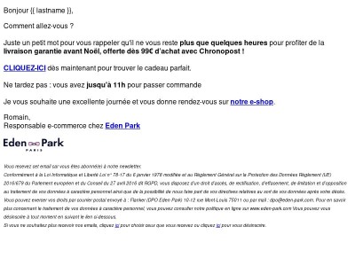 Livraison OFFERTE & garantie avant Noël | Dernières heures !