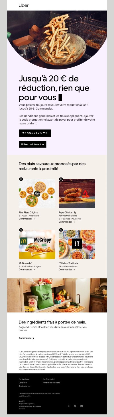 Profitez de votre réduction allant jusqu'à 20 € avant qu'elle n'arrive à expiration