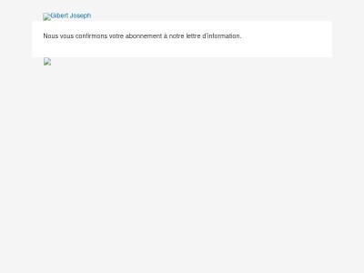 Succès de confirmation de votre abonnement à la newsletter
