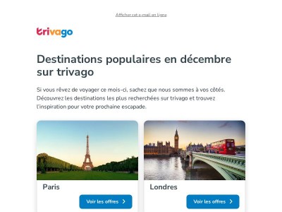 Où partent les voyageurs de votre région en décembre ?