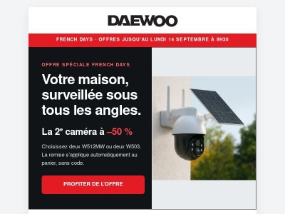 French Days : votre 2e caméra à -50 %
