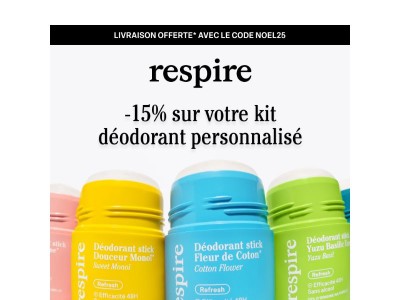-15% sur votre kit déodorant
