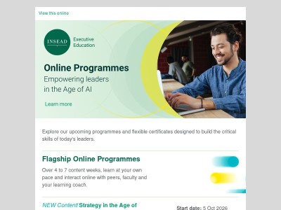 INSEAD Online: Explore upcoming programmes and flexible certificates