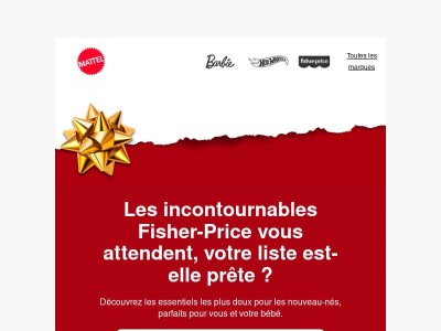 Que figure sur la liste de Noël de bébé cette année ?