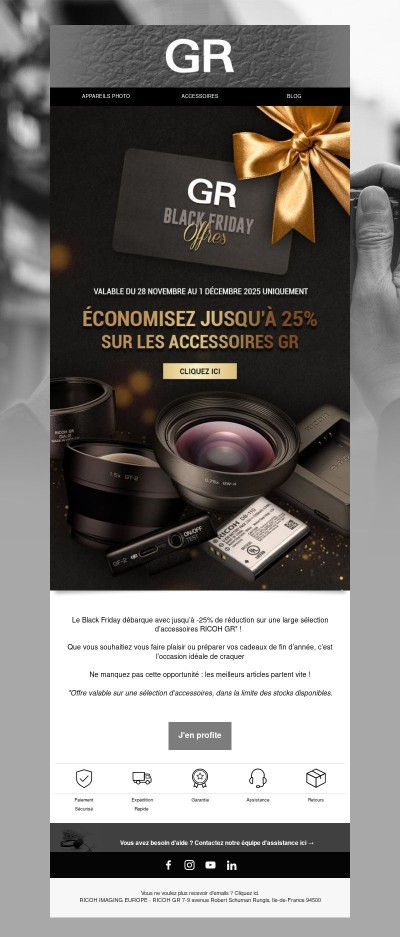Black Friday 🖤: Jusqu'à -25% de réduction sur les accessoires*