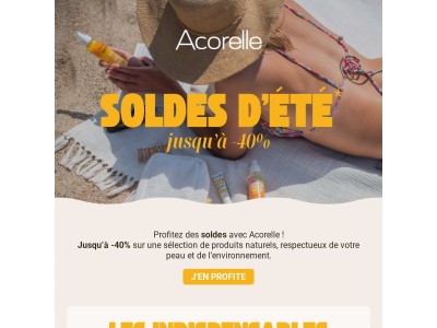 C'est les SOLDES chez Acorelle 🌞