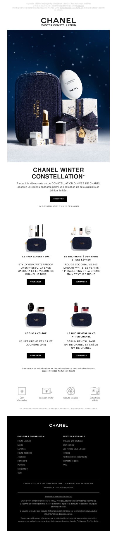 Offrez un cadeau enchanté avec les sets de CHANEL