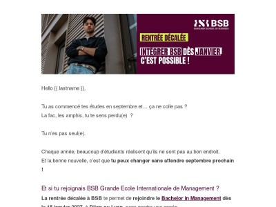 [RENTREE DECALEE] Tu t'es trompé de voie ? Voilà ton plan B sans perdre une année