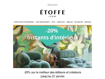 -20% sur le meilleur des éditeurs et créateurs jusqu'au 21 janvier