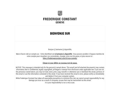 Votre compte sur  a été créé