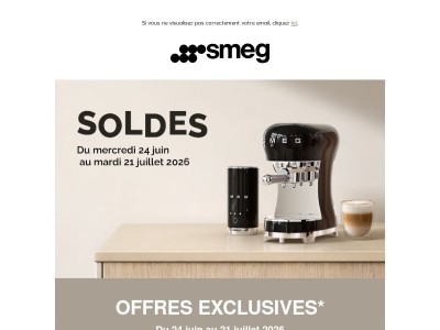 Jusqu'à -50% lors des Soldes d'été SMEG !