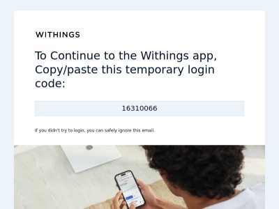 Here is your temporary login code
