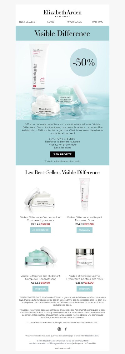 -50% sur la gamme Visible Difference