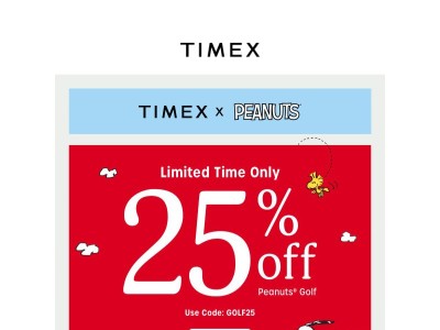 Final Call For 25% OFF Peanuts® Golf